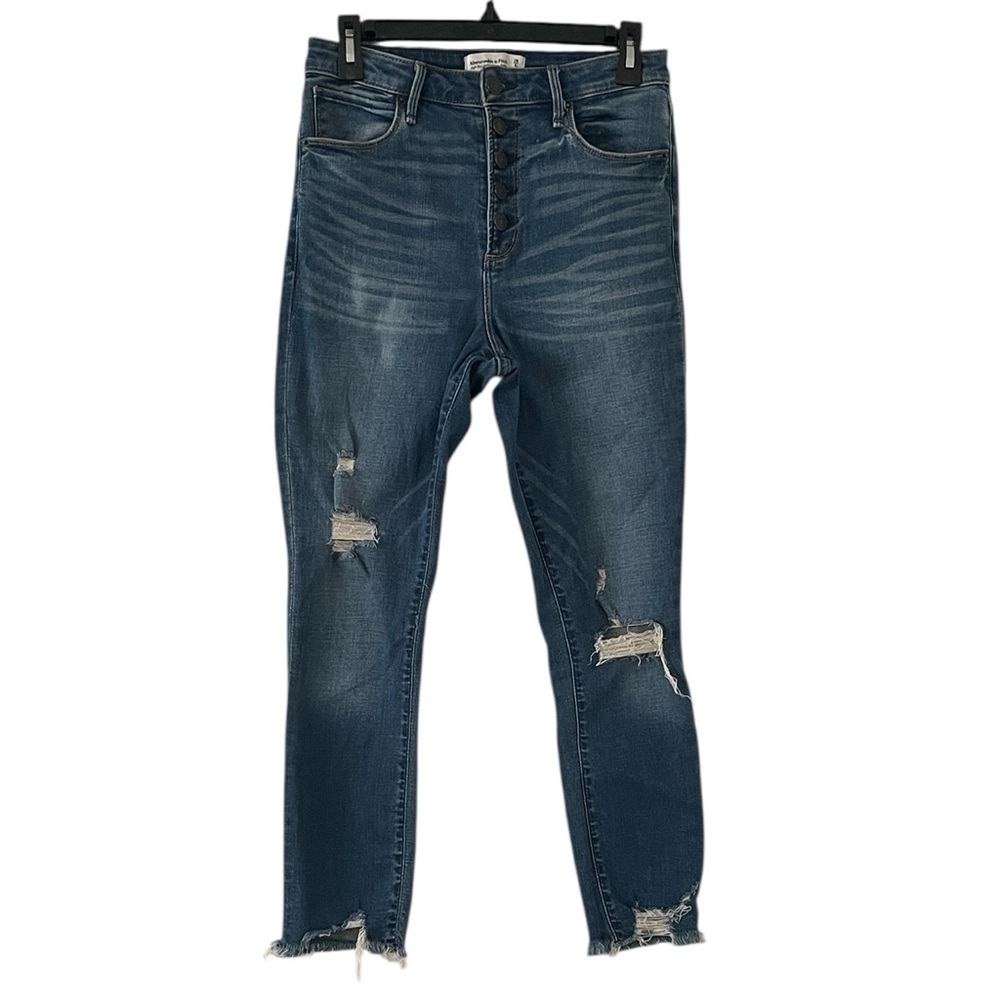 Abercrombie & Fitch Women’s Blue High Rise Super Skinny Jeans Size 28/6R